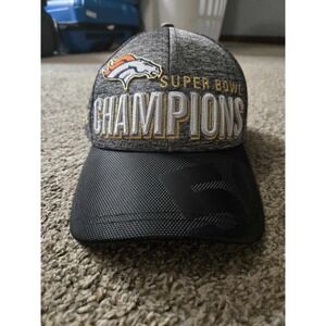 New Era Denver Broncos Super Bowl 50 Champions NFL Football Cap Gray Black